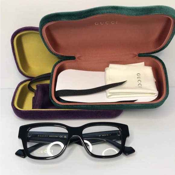 💯 - New Authentic Gucci Demo Square Eyeglasses GG1428O 004 55. - Picture 11 of 11